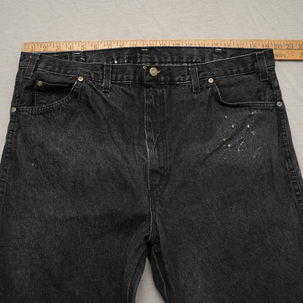 Vintage 80s 90s Dakota By 5 Brothers Black‎ Cotton Denim Jeans 40 x 31 USA Made - Picture 3 of 11